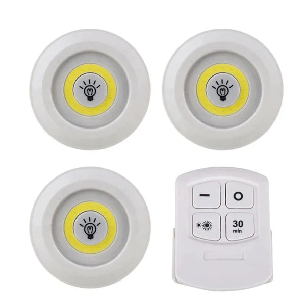 SET LUZ LED - CONTROL REMOTO INALÁMBRICO (3 LUCES LED + CONTROL REMOTO)