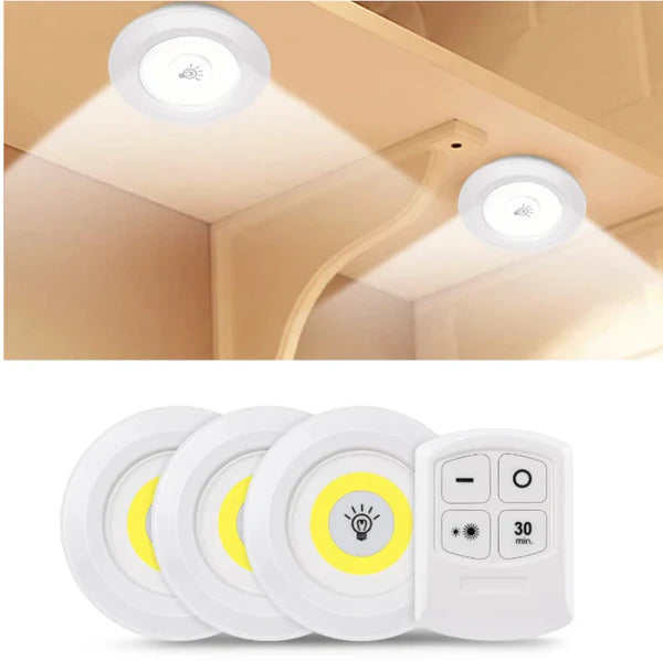 SET LUZ LED - CONTROL REMOTO INALÁMBRICO (3 LUCES LED + CONTROL REMOTO)